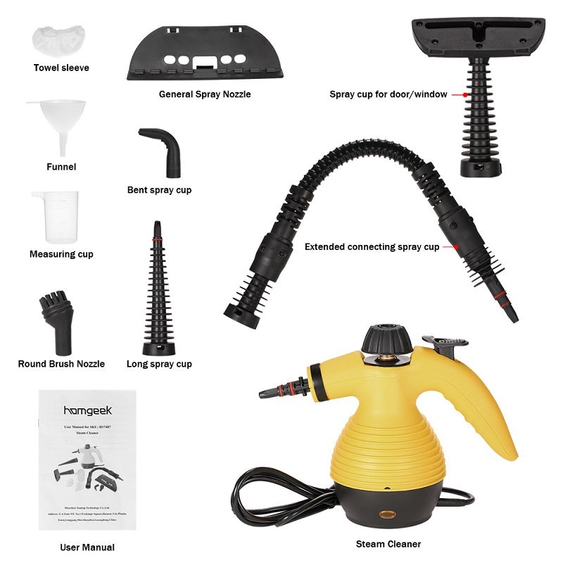 Portable Steam Cleaner Multifunction Steamer 1000W Household Vapor Cleaner