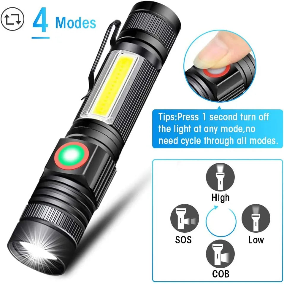 Solar Powered Outdoor Flashlight