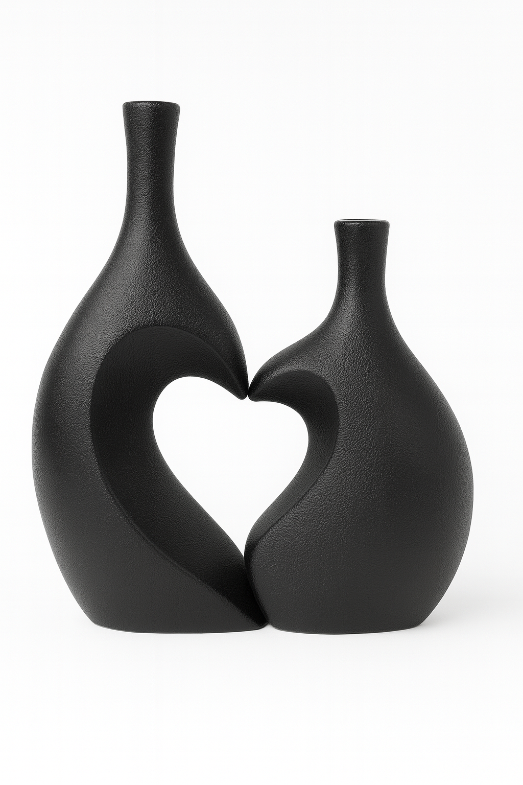 Frankly Cotton Heart Unity Ceramic Vase Pair