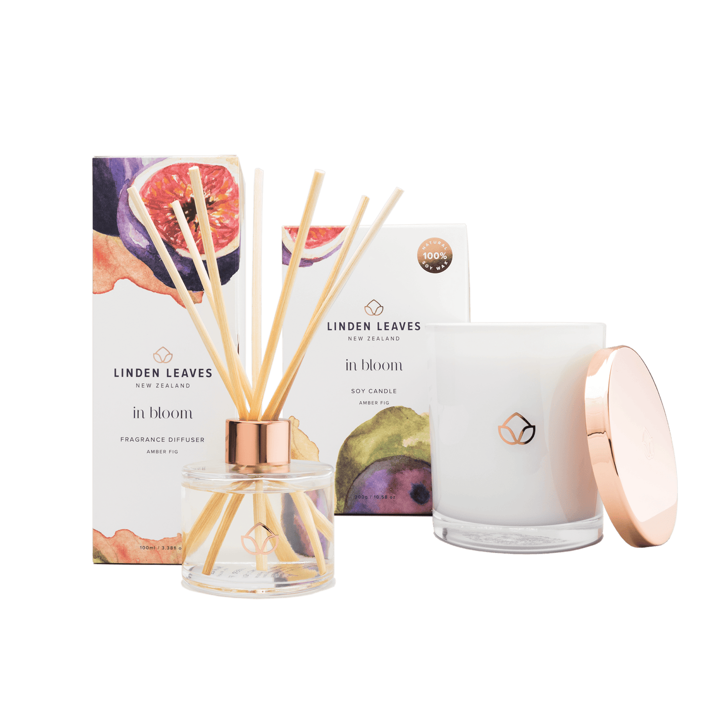 Amber Fig Fragranced Candle and Diffuser Bundle