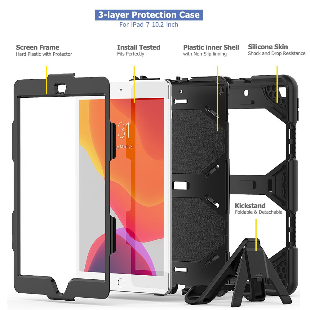 iPad 10.2 Case Rugged Shockproof Case