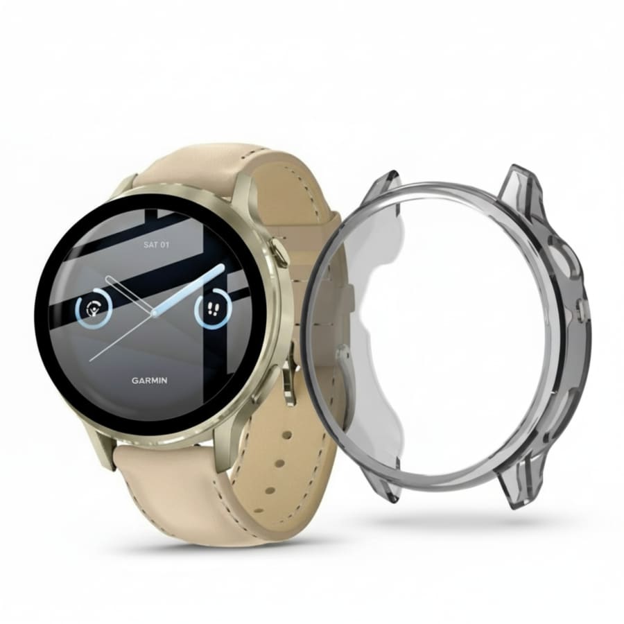 Garmin Venu 4 41mm - Protective Case (Transparent Black)