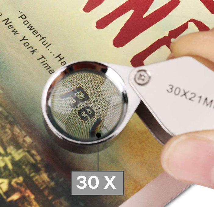 Pocket Jewelry Loupe 30x 21mm Jewelers Eye Magnifying Glass Magnifier
