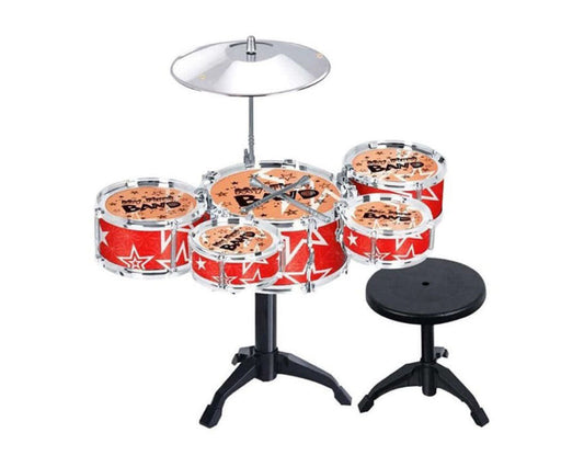Red drum kit for children