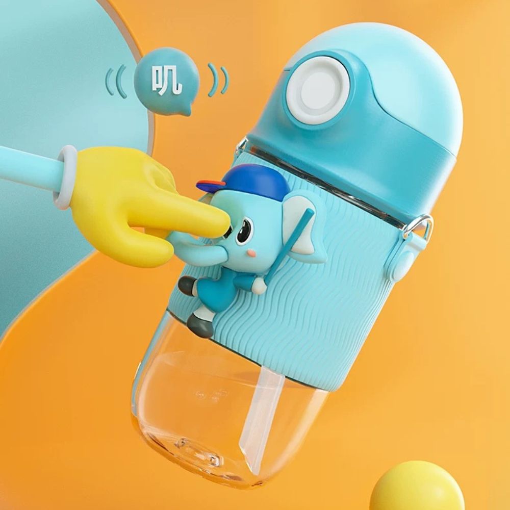 500 ml Korean Kids 3D Shatterproof Sippy Cup Water Bottle with Straw