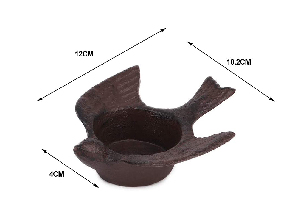 Cast Iron Retro Birds Candle Holder (Set of 2)