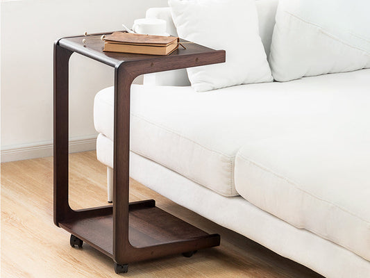 Solid Wood C Shaped End Table / Side Table / Bedside table