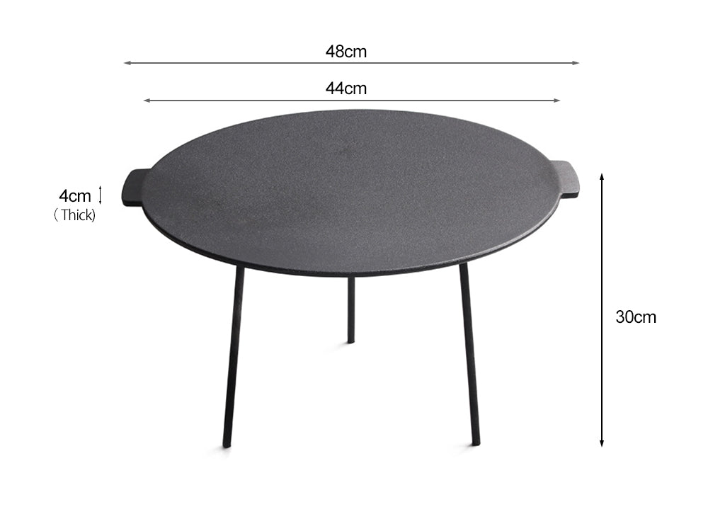 Outdoor Camping Barbecue Rack Cast Iron Grill Pan