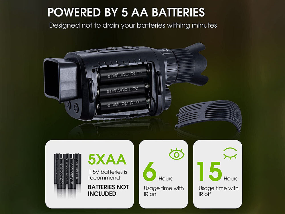 Digital Night Vision Monocular for 100% Darkness