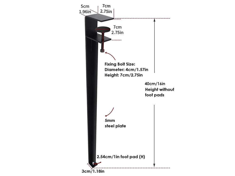 F-Shaped table Legs 40cm- Pack of 4