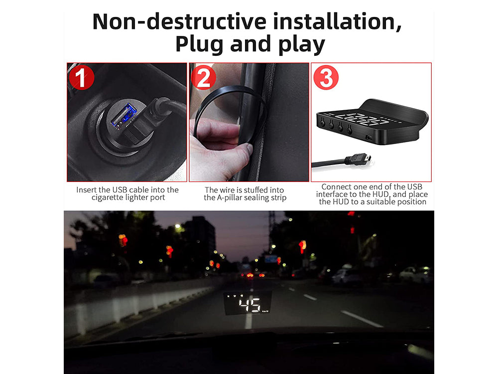 Car Head Up Display/Windshield Projection Speedometer