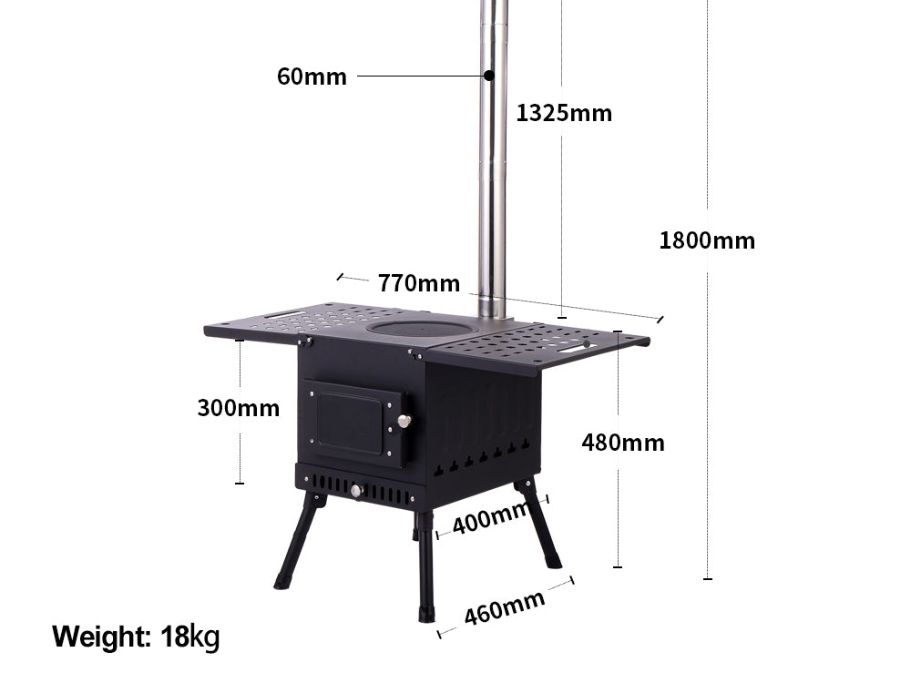 Portable Camping Wood Stove-Large