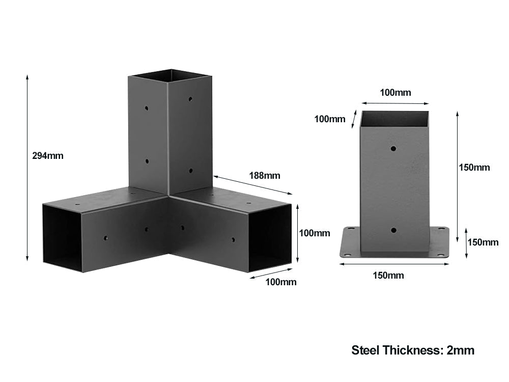 Single Pergola Hardware DIY Kit