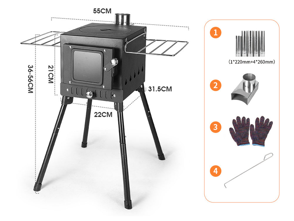 Portable Camping Wood Stove-Small