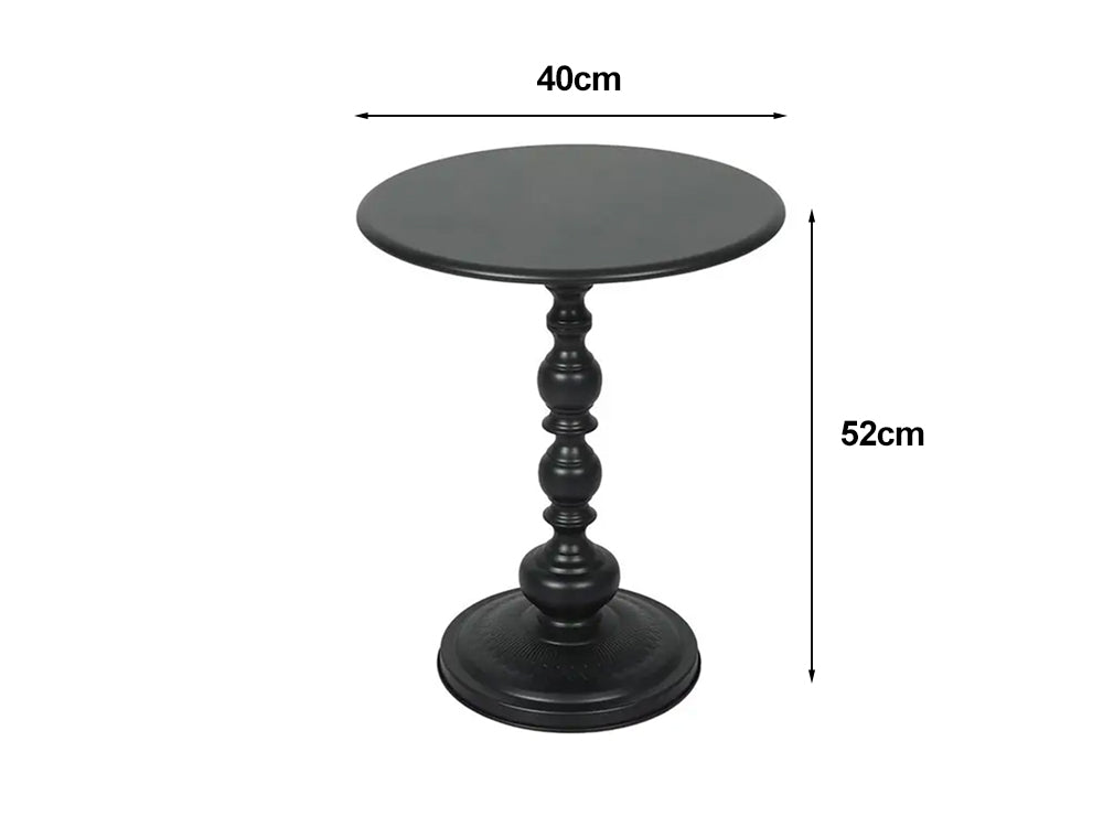 Vintage Iron Side Table-Black