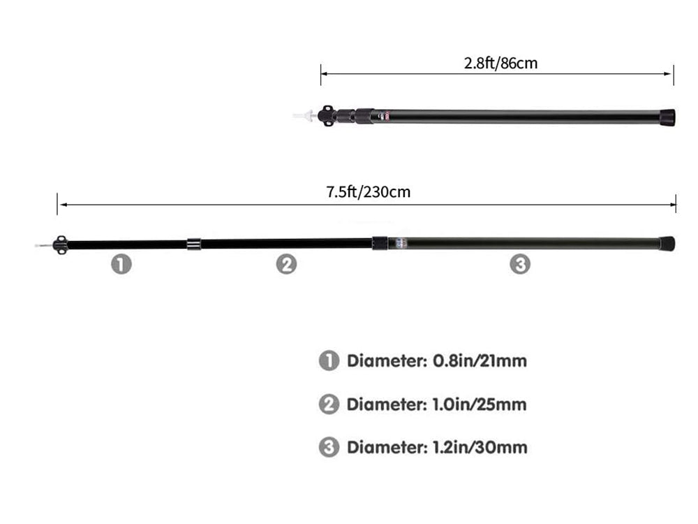 Tent Canopy Support Rods ( Set of 2)