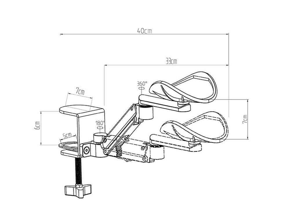 Adjustable Arm Rest for Desk