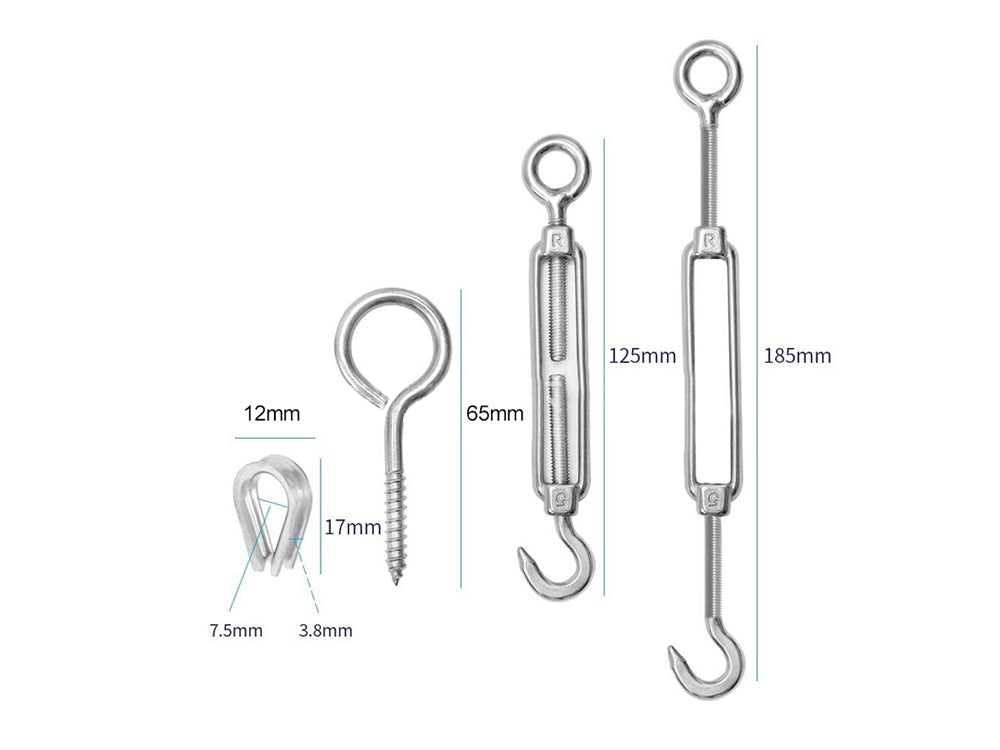 30m Wire Rope Cable Hooks Hanging DIY Kit