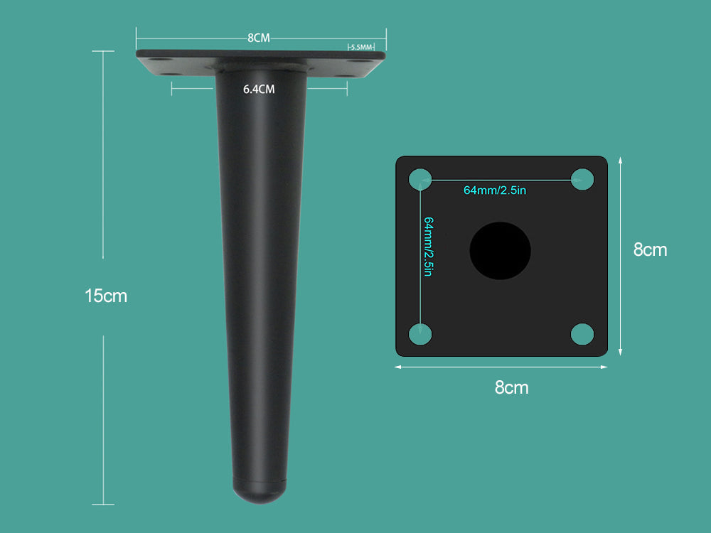 4Pcs Heavy Duty Furniture legs -15cm