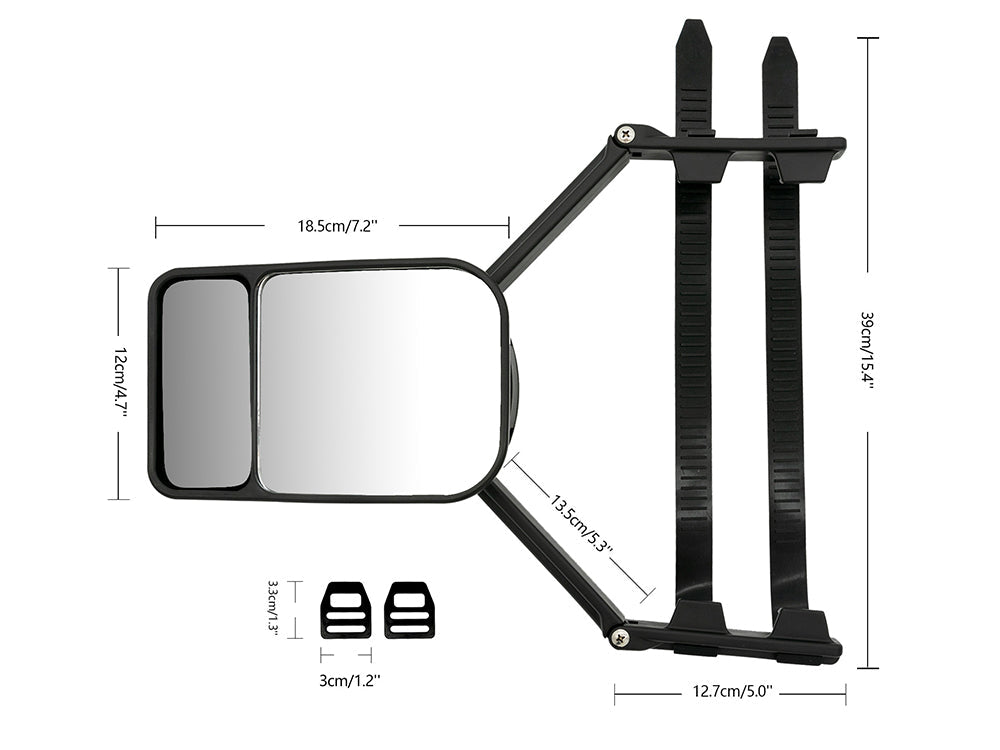 2PCS Adjustable Blind Spot Rear View Mirrors