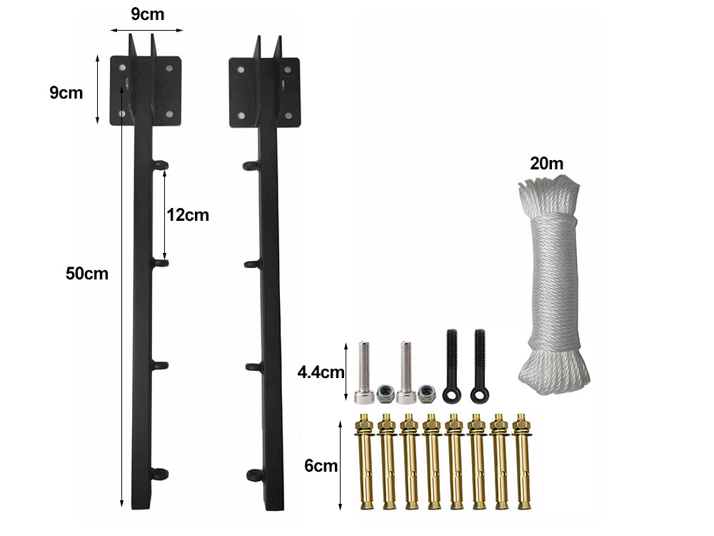 Outdoor Foldable Wall-Mounted Clothesline