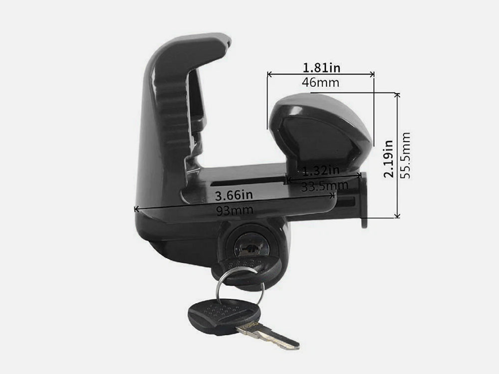 Universal Trailer Hitch Coupler Lock - Black