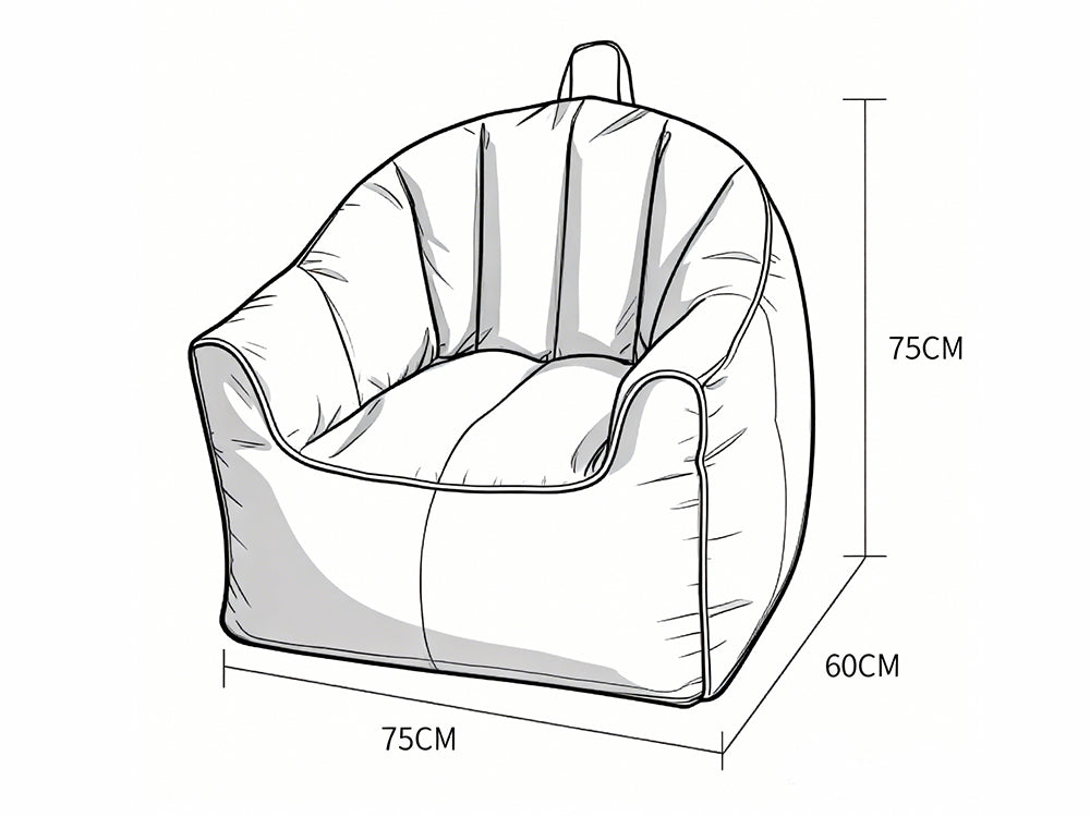 1200D Oxford Outdoor Shell Waterproof Bean Bag Cover - Dark grey