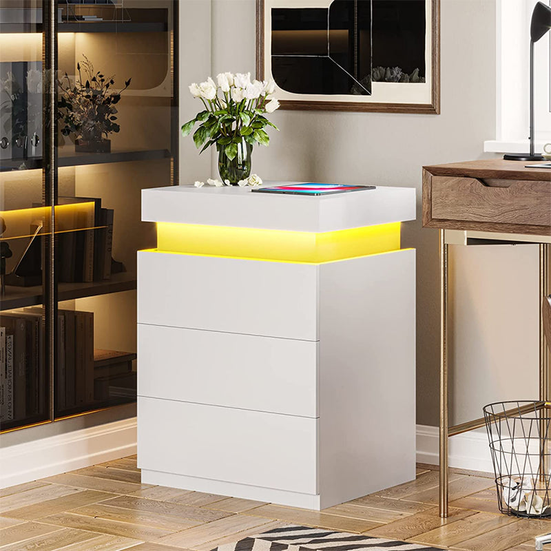 led light side table
