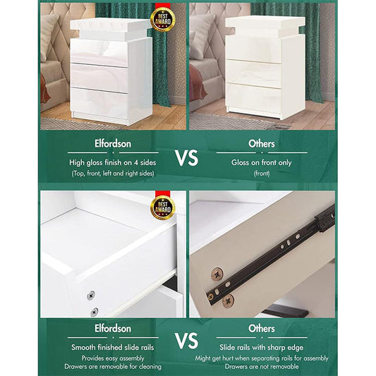 bedside table with drawers