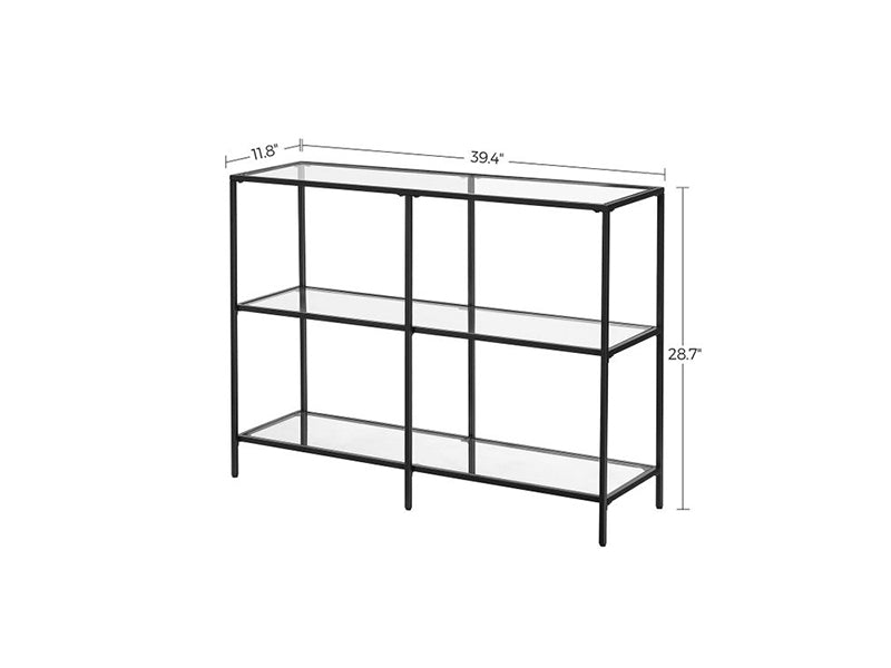 Tempered glass shelf console table