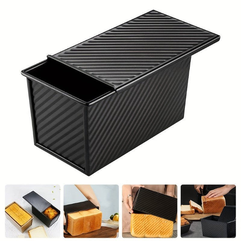 Bread pan with four corner binding