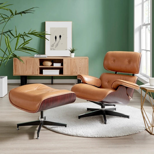 Black aluminum swivel base chair