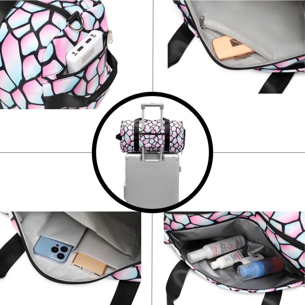 Large Plaid Women's and Girls Duffle Bag