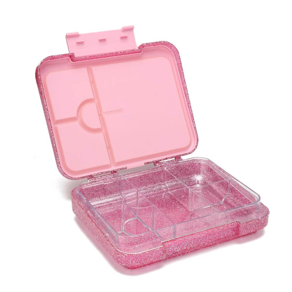 Glitter Kids Bento Lunch Box — Cool 6-Compartment Leak-Proof School Lunch Box