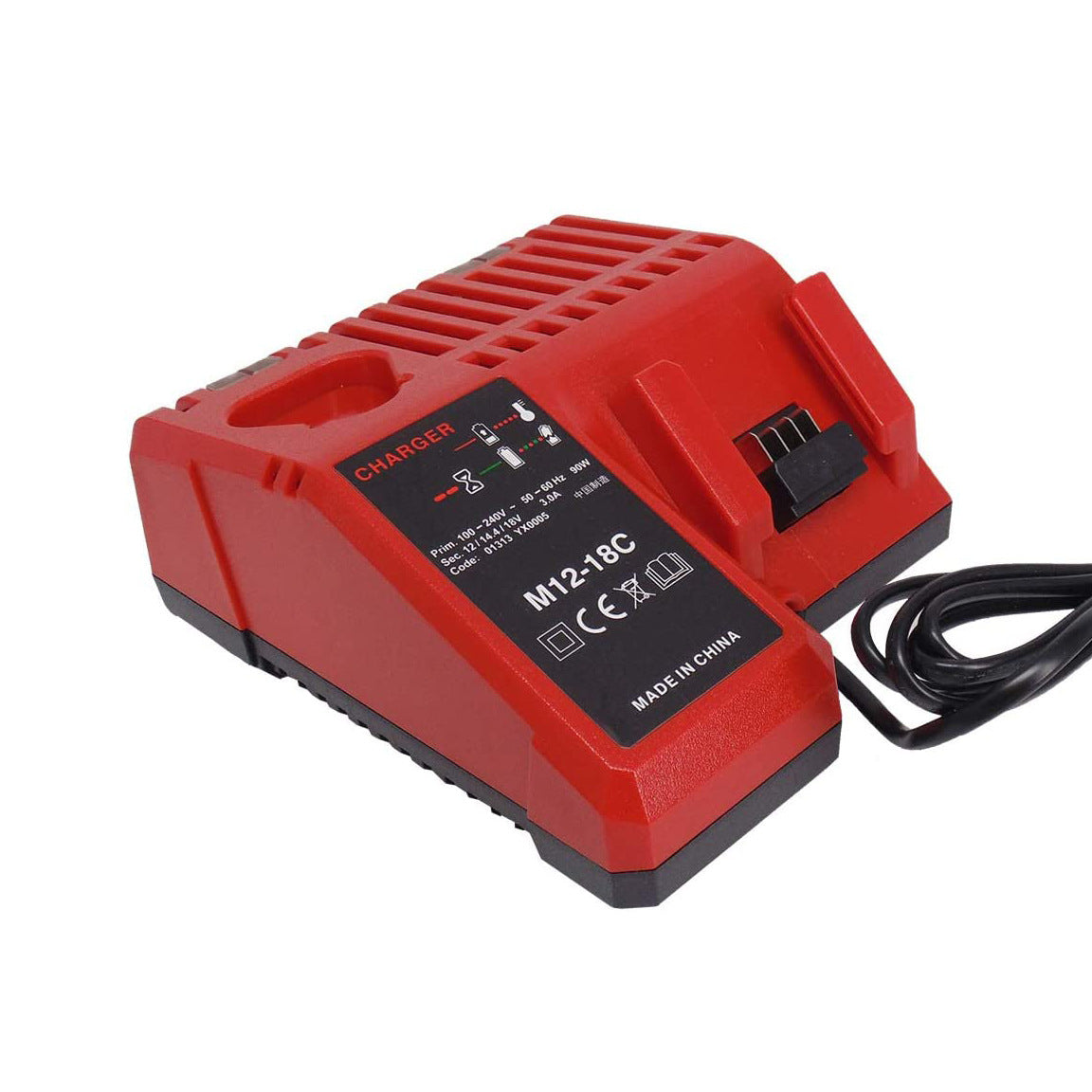 Power tool charger red black