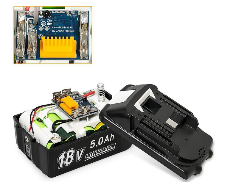 Makita battery with LED indicator