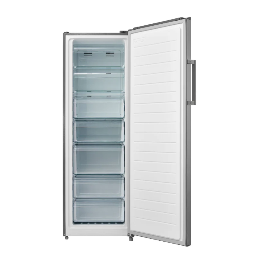 Midea 238L Upright Fridge/Freezer Stainless Steel