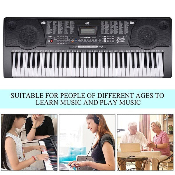 Electronic Piano Keyboard Piano with Stand Headphone and Stool