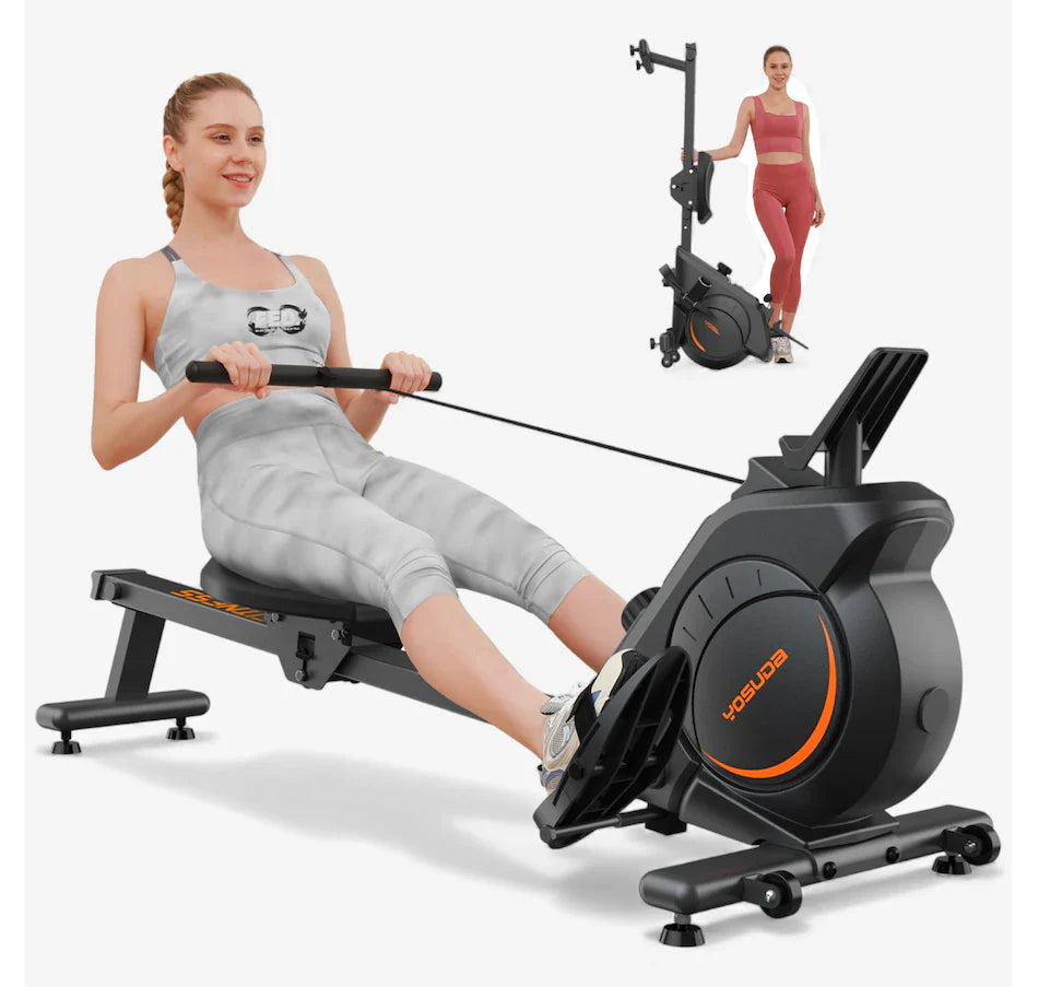 Magnetic Rowing Machine Fitness Machine Double Track