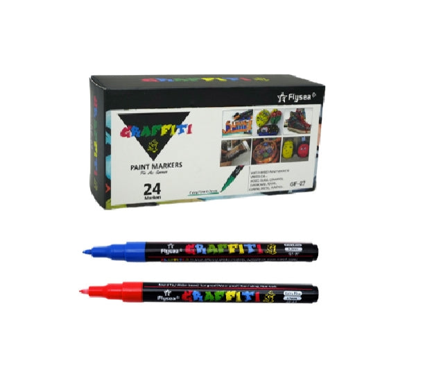 Paint Pens Paint Markers Water-Based Painting Marker Brush Tip 0.7mm