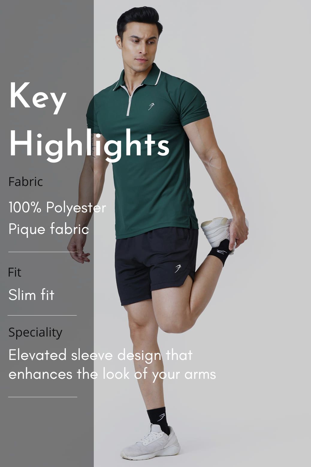 Stride Polo T-shirt Green