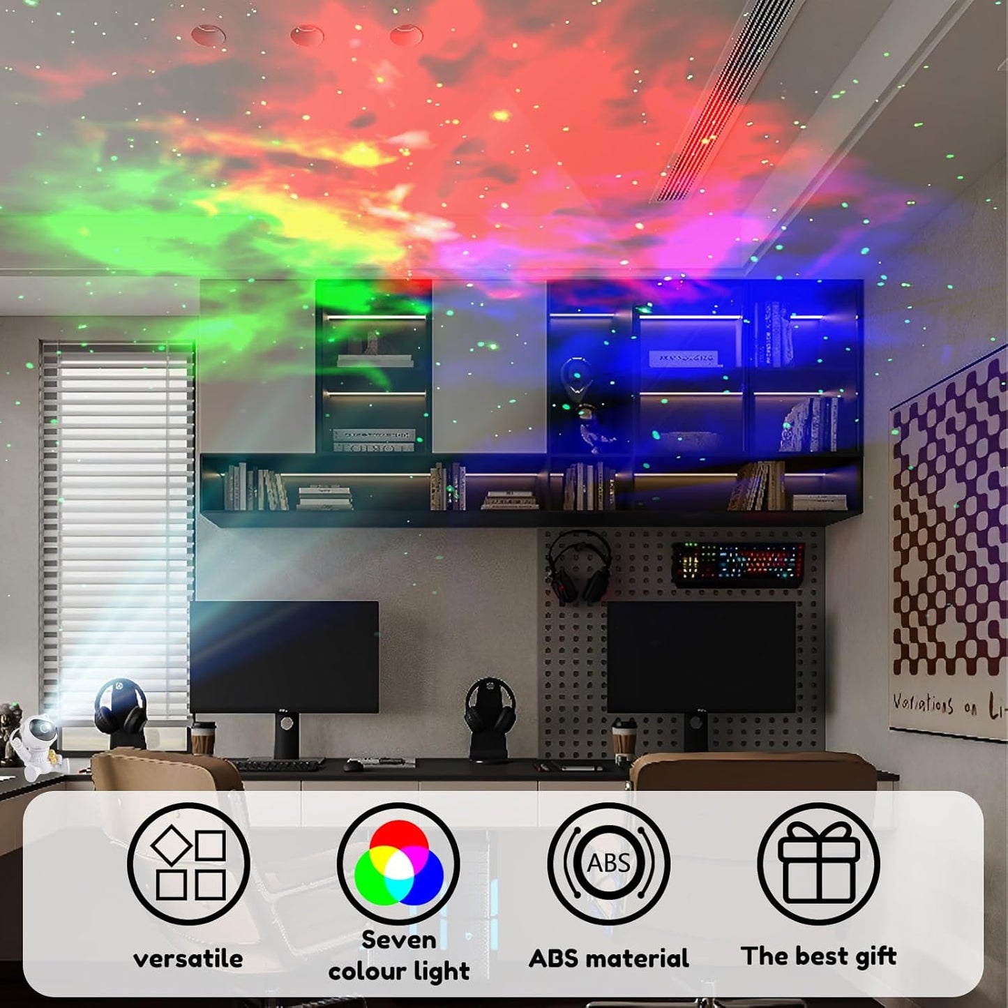 Astronaut Galaxy Night Light Projector