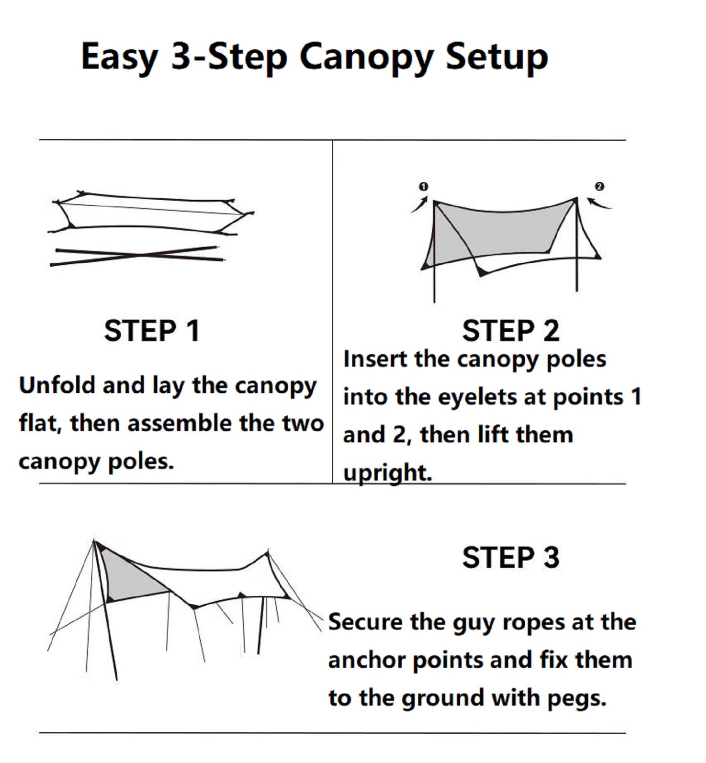 Camping Black-Glue Coating Canopy – Portable Beach & Outdoor Sun Shelter