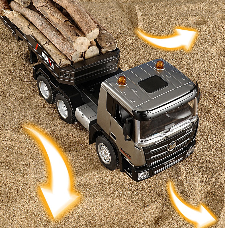 2.4G Wireless Electric Alloy Remote Control Truck & Trailer with Lights & Sounds