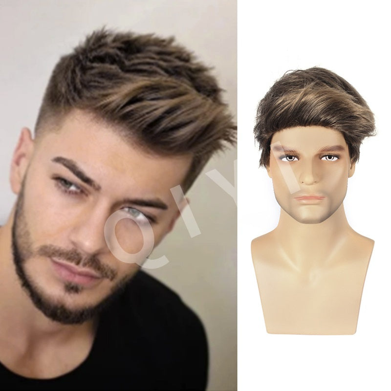 Men's wig Synthetic Hair Full Wigs High Quality