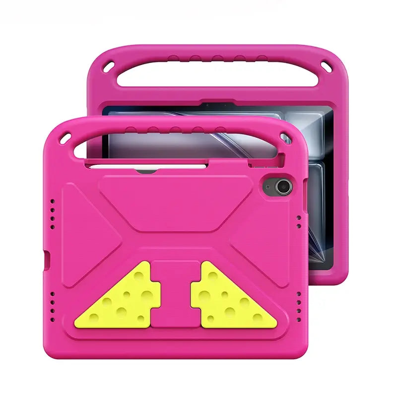 Compatible with iPad 8th 10.2 2020 Puff Series Foldable Cheese Stand EVA Case with Handle