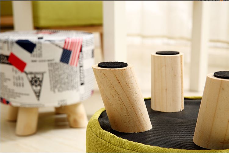 Ottoman Footstool Stool Round Foot Stool - The Shopsite