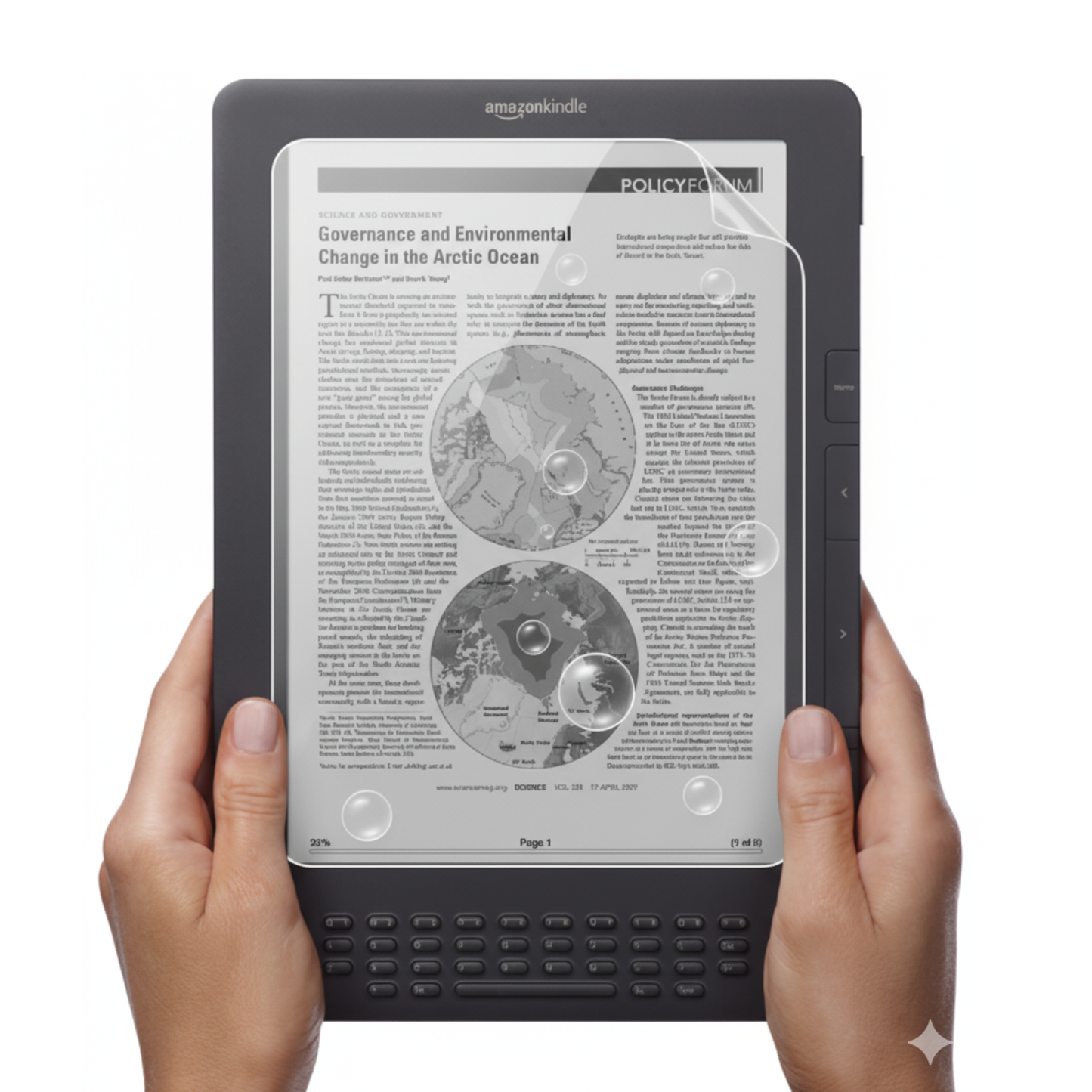 Hydrogel Screen Protector for Kindle DX Graphite