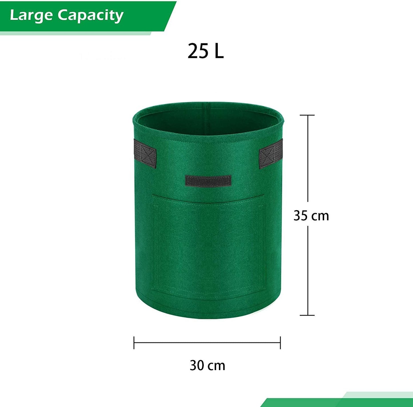 Plant Grow Bag with Window 25L 4PCs