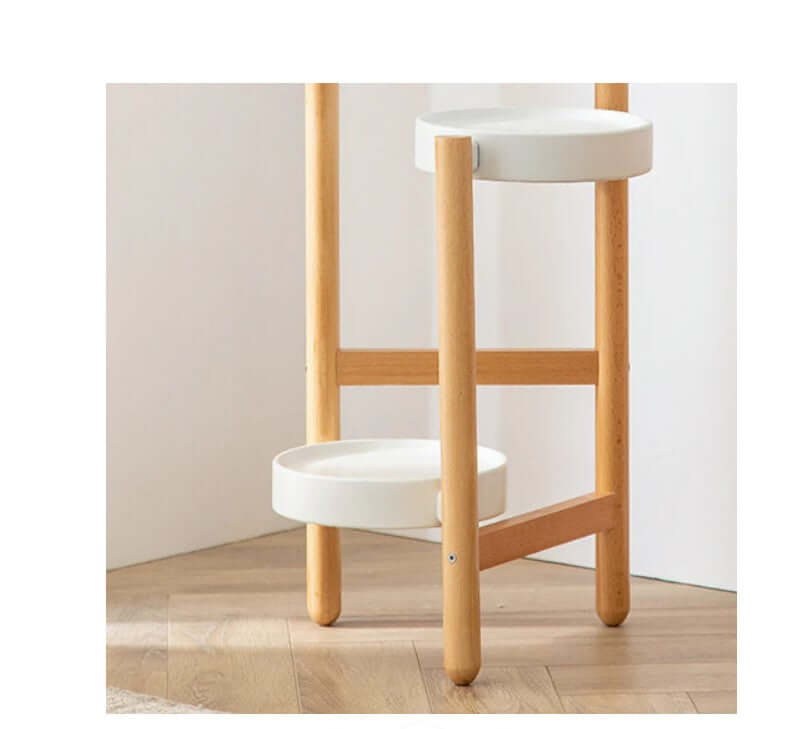 Plant stand in living room